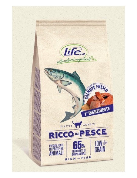 LIFE CAT SECCO RICCO IN SALMONE LOW GRAIN GR.400