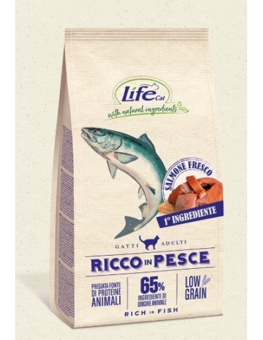 LIFE CAT SECCO RICCO IN SALMONE LOW GRAIN KG.1,5