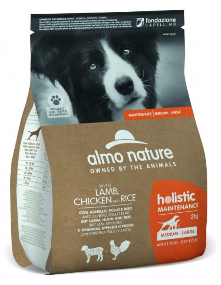 HOLISTIC DOG M-L  AGNELLO POLLO E RISO KG.2