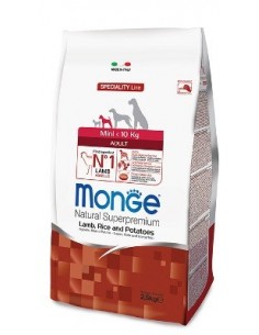 MONGE MINI AGNELLO E RISO E PATATE  KG.2,5