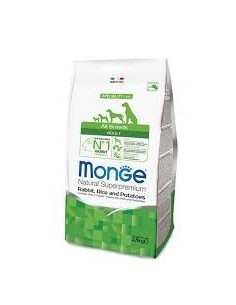 MONGE ADULT CONIGLIO RISO E PATATE ALL BREEDS KG.12