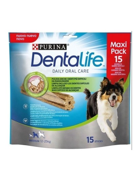 PURINA DENTALIFE MEDIUM  MAXIPACK(12-25 KG.) x15 sticks..