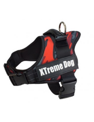 PETT.EXTREME DOG TG.L CAMOUFLAGE ROSSO ARQUIVET