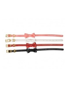 COLLARE SIMILPELLE FIOCCO VARI COLORI 10X280 MM