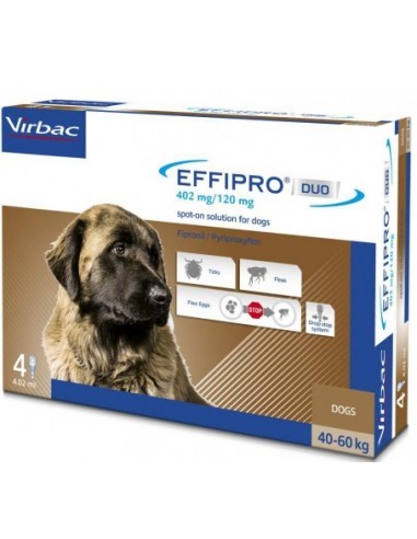 EFFIPRO DUO CANI XLARGE 4 PIPETTE 40-60 KG