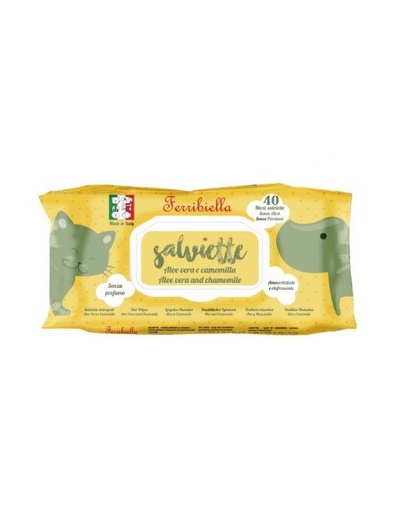 SALVIETTE ALOE VERA/CAMOMILLA 40 PZ