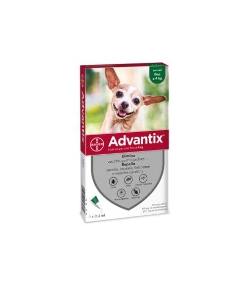 ADVANTIX SPOT-ON CANI FINO A 4 KG BAYER