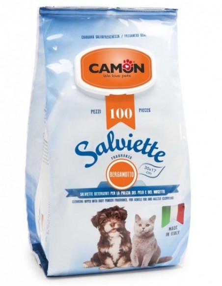 SALVIETTE DETERGENTI BERGAMOTTO 100 PEZZI CAMON