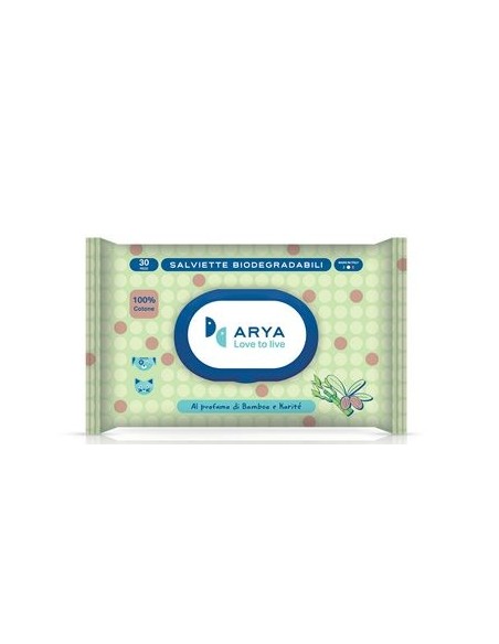 SALVIETTE ARYA COTONE BIO BAMBU' E KARITE' 30 PZ