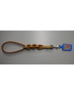 MANIGLIONE CUOIO INTRECCIATO CM.40