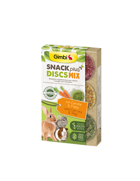 GIMBI SNACK PLUS DICS MIX CAROTE FIENO 50 GR