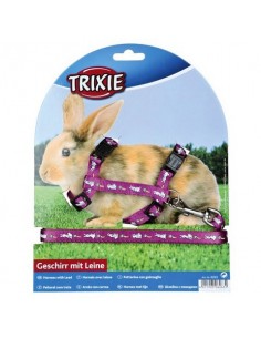 PETTORALE C/GUINZAGLIO PER CONIGLI VARI COLORI