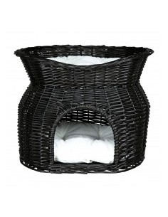 IGLOO C/TETTO VIMINI 54X43X37 CM NERO