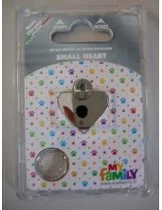 MEDAGLIETTA BASIC CUORE PICCOLO OTTONE CROMATO