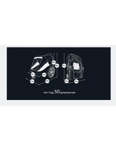 Passeggino trailer Hercules Innopet . Trasporto per cani 2