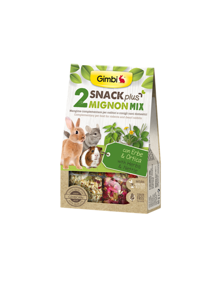 GIMBI 2 SNACK PLUS MIGNON MIX ERBE ORTICA 50 GR